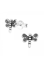 Sterling Silver Dragonfly Ear Studs - SS
