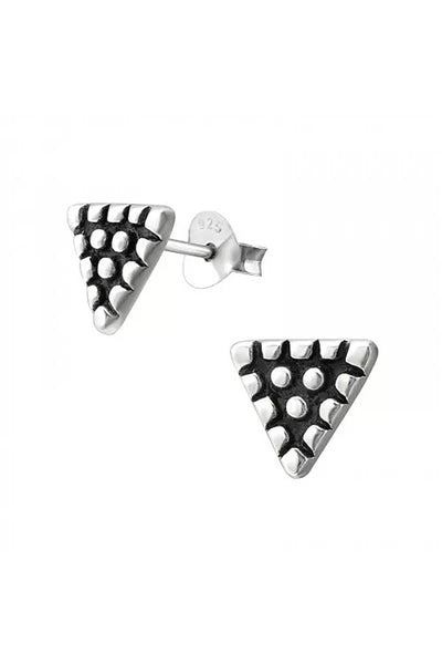 Sterling Silver Triangle Ear Studs - SS