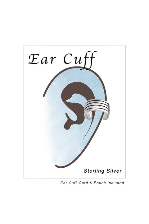 Sterling Silver Patterned Ear Cuff - SS