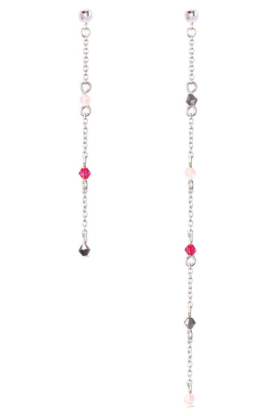 Pink Austrian Crystal Drop Earrings - SF