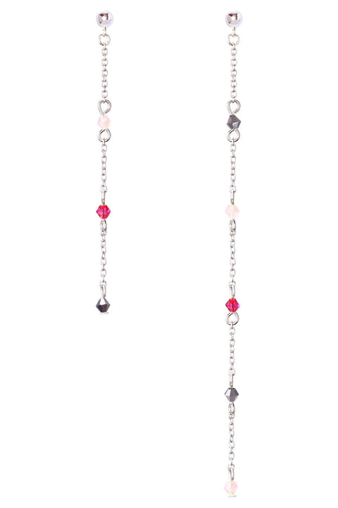 Pink Austrian Crystal Drop Earrings - SF