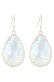 Mother Of Pearl Quartz Drop Earrings - SF