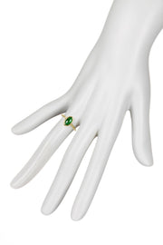 Emerald Crystal Petite Oval Ring - GF