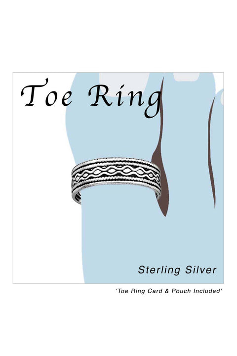 Sterling Silver Vintage Adjustable Toe Ring - SS