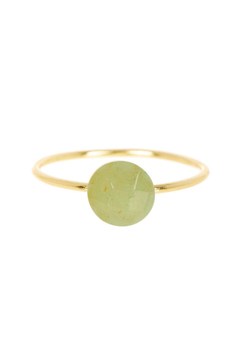 Green Aventurine Round Ring - GF