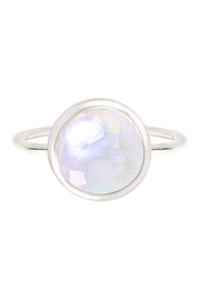 Mother Of Pearl Quartz Round Ring - SF