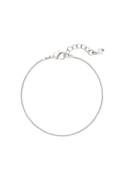 Silver Plated 1mm Round Box Chain Bracelet - SP