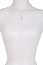 Rose Quartz & Somky Crystal Pendant Necklace - SF