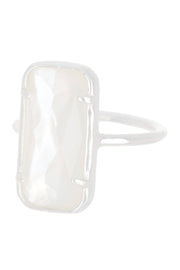 Mother Of Pearl Rectangle Ring - SF