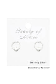 Sterling Silver Ring Ear Studs - SS