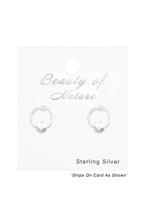 Sterling Silver Ring Ear Studs - SS