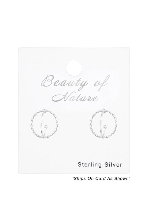 Sterling Silver Twisted Ear Studs - SS