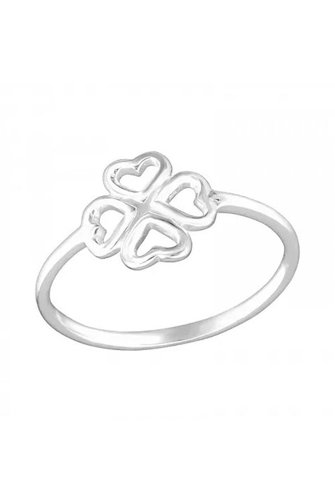 Sterling Silver 4 Leaf Clover Ring - SS