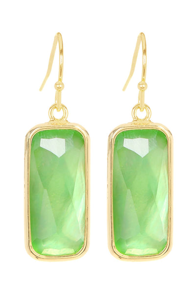 Mother Of Pearl Rectangle Earrings - GF