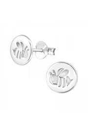 Sterling Silver Bee Ear Studs - SS