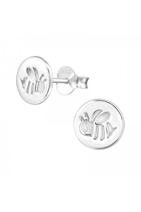 Sterling Silver Bee Ear Studs - SS