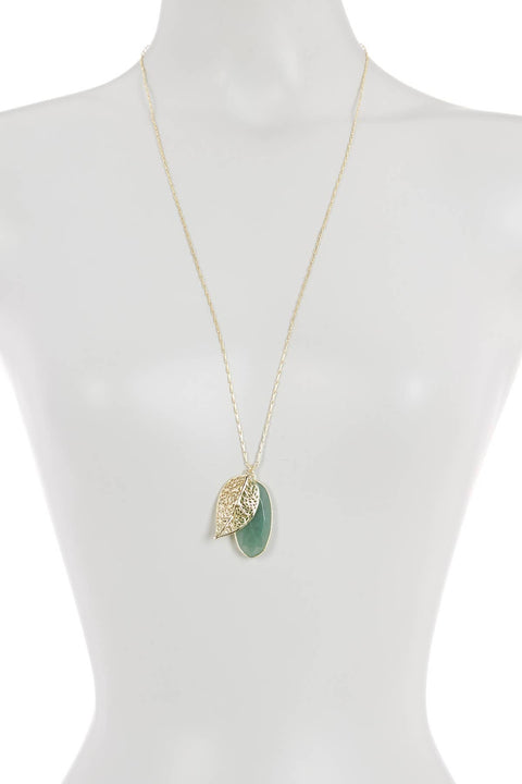 Green Aventurine Pendant Necklace - GF