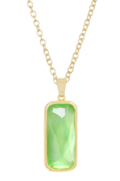 Green Mother Of Pearl Necklace - GF