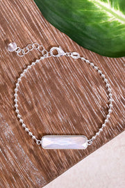 Mother Of Pearl Beaded Charm Bracelet - SF