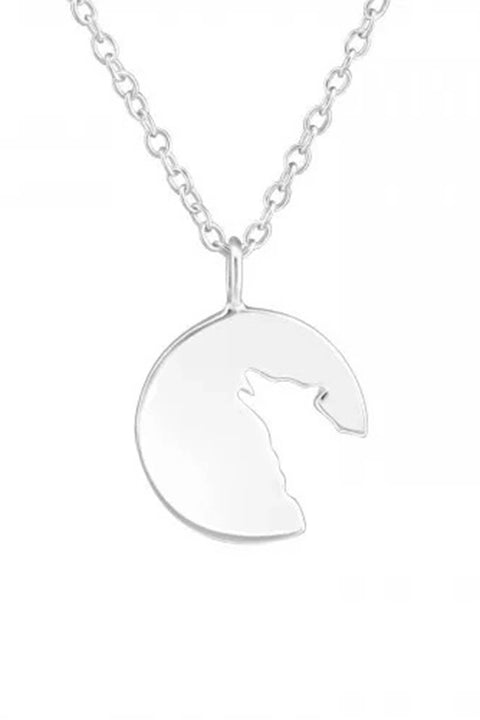 Sterling Silver Wolf Necklace - SS