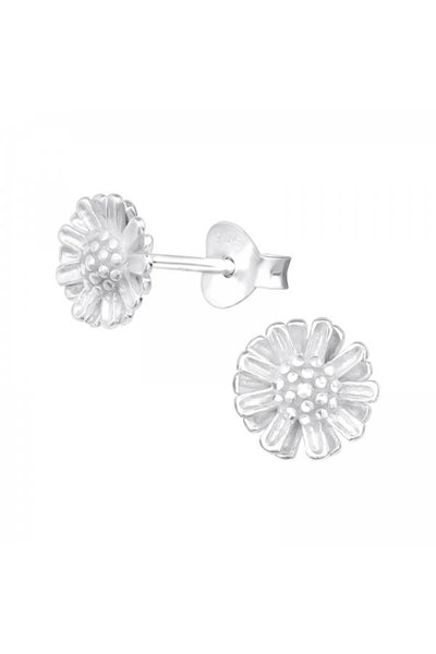 Sterling Silver Flower Ear Studs - SS