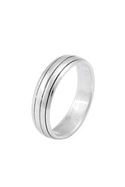 Double Lines Plain Band Ring - SF