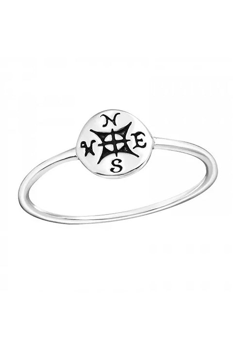 Sterling Silver Compass Ring - SS