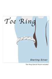 Sterling Silver Leaves Adjustable Toe Ring - SS