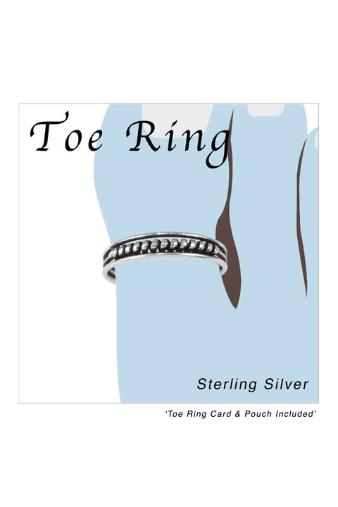 Sterling Silver Bali Adjustable Toe Ring - SS