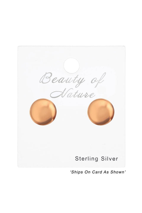 Sterling Silver Ball 8mm Ear Studs - RG