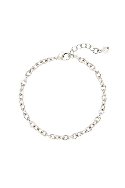Silver Plated 4mm Cable Chain Bracelet - SP