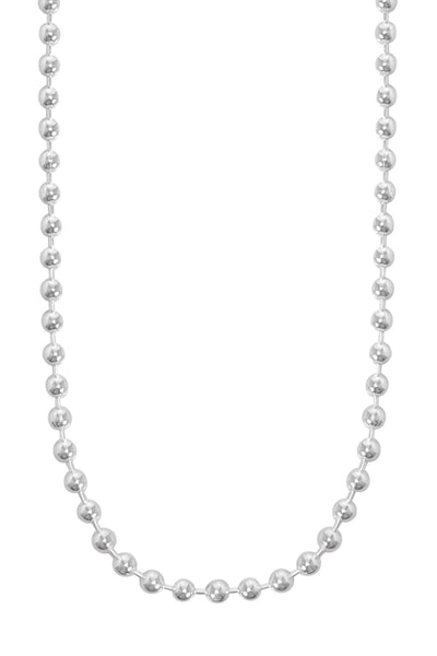 Sterling Silver Italian Bead Chain 3 mm x 18" - SS