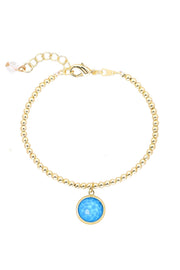 Turquoise Quartz Charm Bracelet - GF
