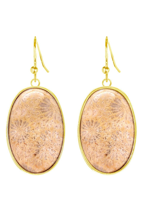Lily Fossil Statement Earrings - GF