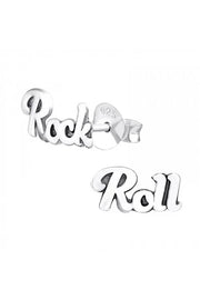 Sterling Silver Rock and Roll Ear Studs - SS