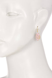Rose Crystal Wire Wrapped Drop Earrings - GF