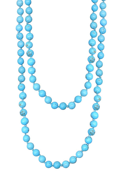 Turquoise & Silver Plated Tempe Necklace - SF