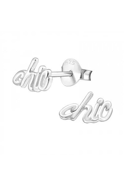 Sterling Silver "Chic Chic" Ear Studs - SS