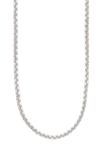 Silver Plated 1mm Round Box Chain - SP