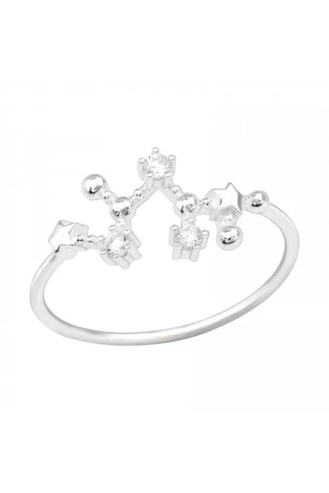 Sterling Silver Sagittarius Ring With CZ- SS