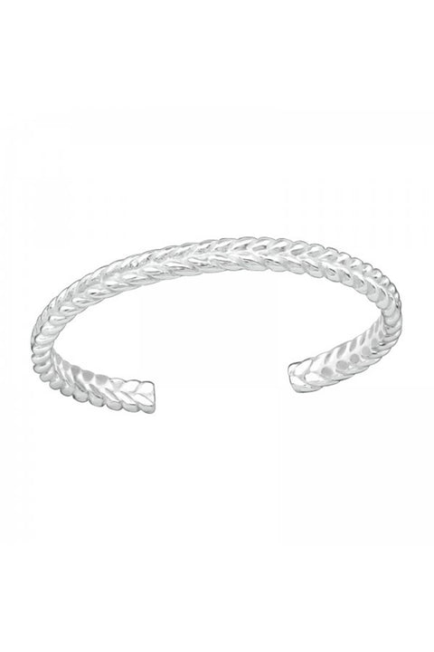 Sterling Silver Braid Adjustable Toe Ring - SS