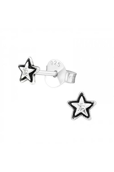 Sterling Silver Star Ear Studs - SS