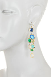 Mixed Crystal Chandelier Earrings - GF