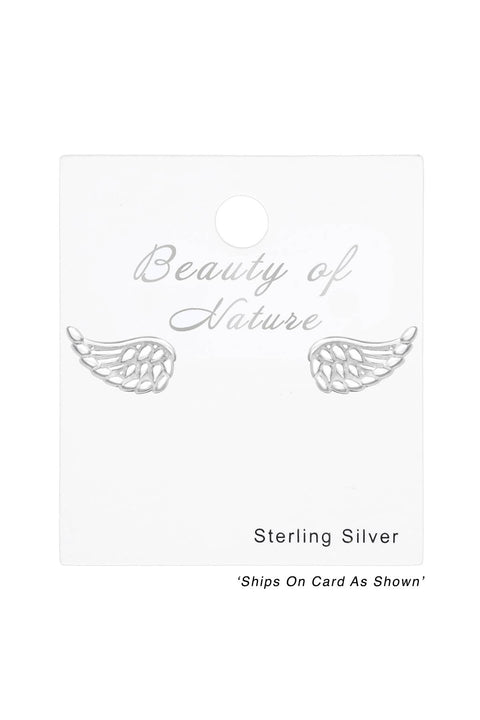 Sterling Silver Wing Ear Studs - SS