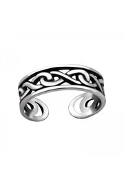 Sterling Silver Chain Adjustable Toe Ring - SS