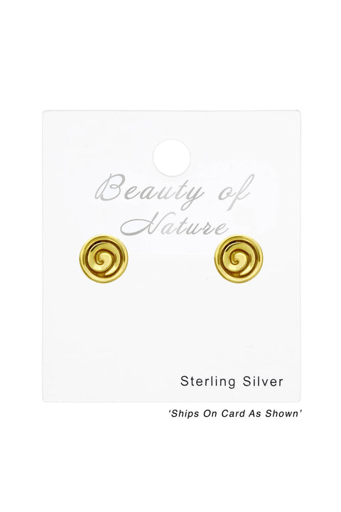 Sterling Silver Spiral Ear Studs - VM