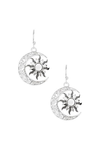 Sun & Moon Drop Earrings - SF