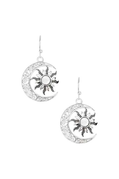 Sun & Moon Drop Earrings - SF