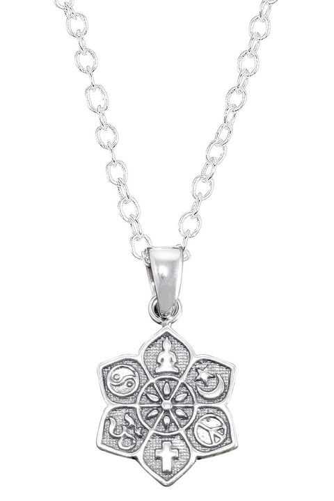 Coexist Harmony Lotus Pendant Necklace - SF
