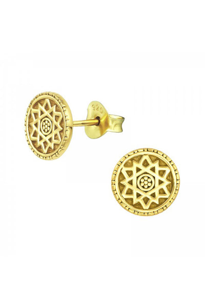 Sterling Silver Sun Ear Studs - VM